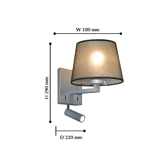 Бра Favourite Essentia 2001-2W 43Вт E27/LED