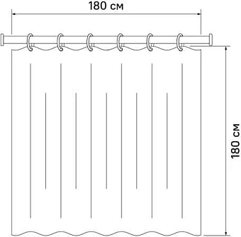Шторка для ванной MILARDO Sunny Gerbera 502V180M11 180х180см разноцветный