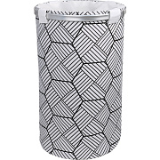 Корзина для белья FIXSEN Smart Style FX-1033B Белый/чёрный 80л