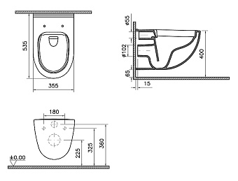 Инсталляция с унитазом VITRA S40 9860B003-7200