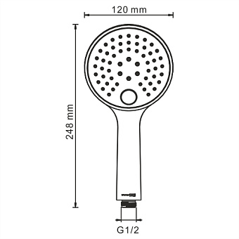 Ручной душ WASSERKRAFT Sauer 7100 A207 золото