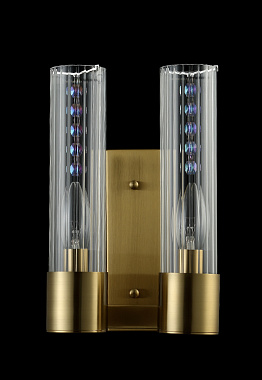 Бра CRYSTAL LUX OTONO OTONO AP2 BRASS/TRANSPARENTE 80Вт E14