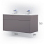 Тумба под раковину подвесная AM-PM Inspire V2.0 M50AFHX1203EGM 49,2х120,8х60см