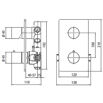 Внешняя часть смесителя BOSSINI Z00002.045