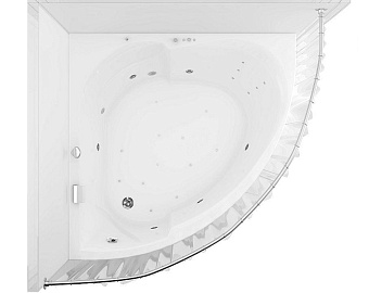 Карниз для ванны Aquanet Fregate полукруглый 120х120, 179493