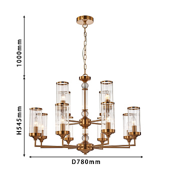 Люстра подвесная Favourite Basis 2927-12P 480Вт 12 лампочек E14