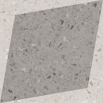 Матовый керамогранит WOW Drops 108805 Natural Rhombus Decor Grey 18,5х18,5см 0,413кв.м.