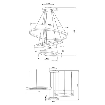 Светильник подвесной Stilfort Planetary 4005/11/03P 330Вт LED