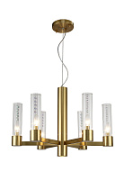 Люстра подвесная CRYSTAL LUX OTONO OTONO SP6+1 BRASS/TRANSPARENTE 350Вт 7 лампочек E14/GU10