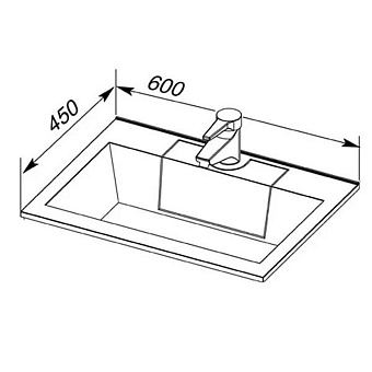 Раковина мебельная AQUANET Фортуна 181907 60х18,3см