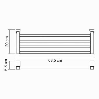 Полотенцедержатель WASSERKRAFT Exter K-5200 K-5211 светлая бронза 63,5см
