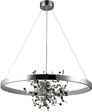 Люстра подвесная CRYSTAL LUX GARDEN GARDEN SPLED+4 D800 CHROME 300Вт 5 лампочек G9/LED