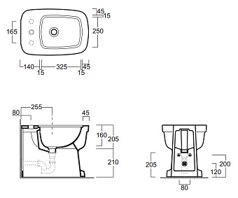 Биде напольное SIMAS Evolution EVO04bi*1