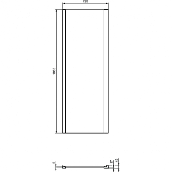 Фиксированная боковая панель 75 см Ideal Standard CONNECT 2 L K9298V3