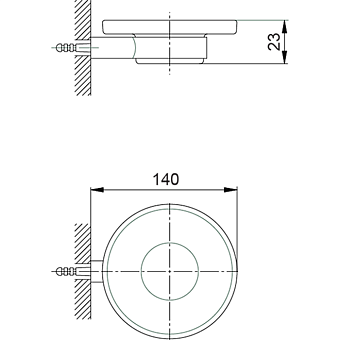 Мыльница Cisal System SY09060040 чёрный (матовый)