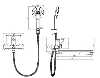 Смеситель для ванны LEMARK Minima LM3851C хром