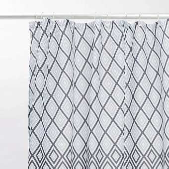 Шторка для ванной IDDIS Décor D07P218i11 180х180см синий