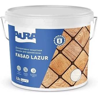 Лазурь для дерева Aura(Eskaro) Fasad Lazur слоновая кость 2,5л