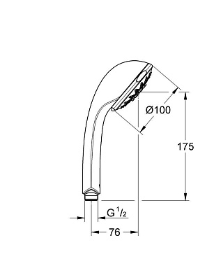 Ручной душ GROHE Relexa Five 28796000 хром