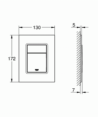 Панель смыва GROHE Skate Cosmopolitan 37535AL0 Тёмный графит