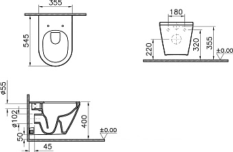 Инсталляция с унитазом VITRA Integra Round 9856B003-7205