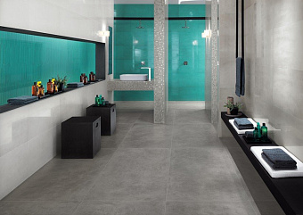 Настенная плитка Atlas Concord Италия Dwell 8DWL Silver 40х80см 1,6кв.м. глянцевая