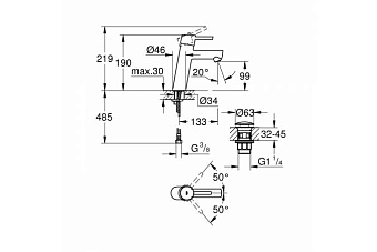 Смеситель для раковины GROHE Concetto 23932001 хром