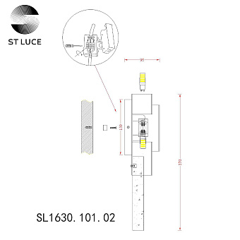 Бра ST Luce CESENA SL1630.101.02 6Вт G9