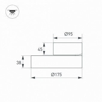 Светильник точечный накладной Arlight Rondo-Flap 028162 16Вт LED