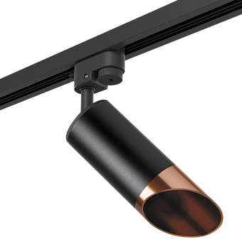 Трековый светильник Lightstar Rullo R1T437130 50Вт GU10 медь для однофазного трека