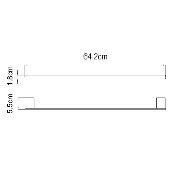 Полотенцедержатель WASSERKRAFT Sauer K-7900 K-7930 золото 64,2см