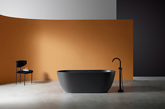 Ванна каменная Abber Frankfurt AM9941B 170х75см отдельностоящая