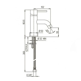 Смеситель для раковины Paini Cox 78CR205 хром