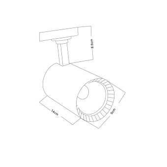 Трековый светильник Arte Lamp Vinsant A2664PL-1WH 30Вт LED белый для однофазного трека