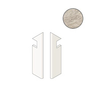 Плитка для ступеней Atlas Concord Италия Norde A585 Platino Battiscopa Sag.Dx 7,2х30см 0,259кв.м. неполированная