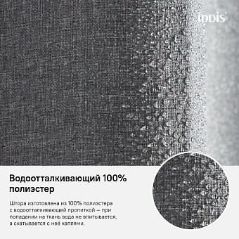 Шторка для ванной IDDIS Décor D22P218i11 180х180см серый