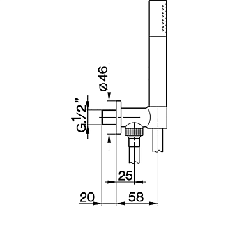 Душевой комплект Cisal Shower DS0188132B Brushed Nickel