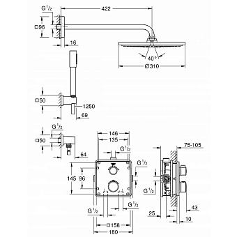 Душевая система GROHE Grohtherm 34730000 хром