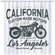 Шторка для ванной FIXSEN California FX-2500 200х180см Белый/чёрный
