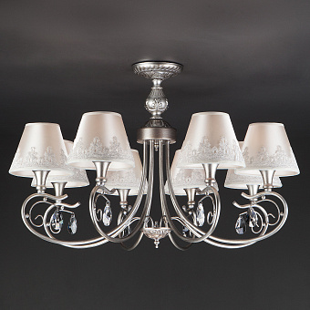 Люстра подвесная Eurosvet Incanto 60069/8 серебро 40Вт 8 лампочек E14