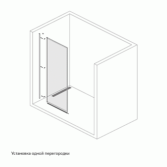 Душевая перегородка Walk In, матовый белый, 110x195, Slide, IDDIS, SLI8WS1i23