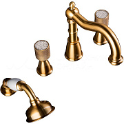 Смеситель для ванны Boheme Royal Cristal 391-Royal/CRST бронза