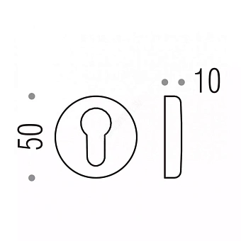 Накладка под цилиндр COLOMBO WC CD 43 G полированная латунь