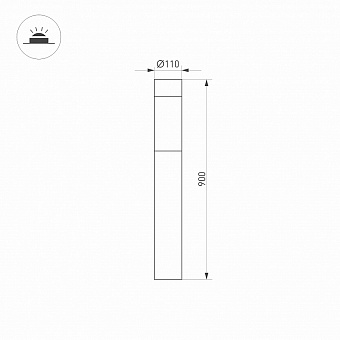 Светильник ландшафтный Arlight LGD-Stem 029986 10Вт IP65 LED серый