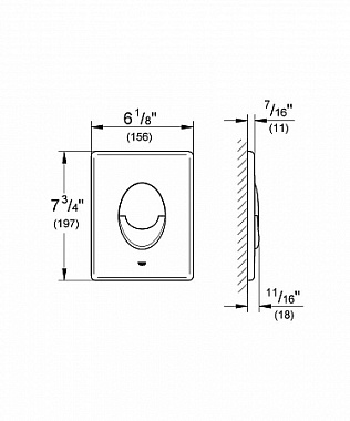 Панель смыва GROHE Skate Air 38505000 хром