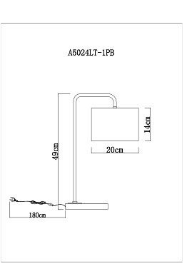 Настольная лампа Arte Lamp RUPERT A5024LT-1PB 60Вт E27