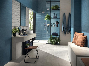 Настенная плитка Atlas Concord Италия Raw A4SX Blue 50х120см 1,8кв.м. матовая