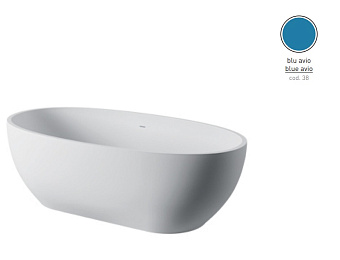 Ванна каменная ArtCeram Hoop ACW002 38 170х70см отдельностоящая