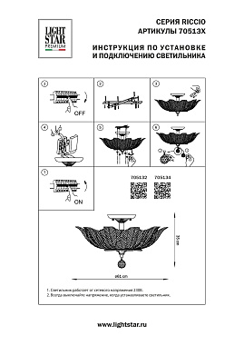 Люстра потолочная Lightstar Riccio 705134 40Вт 13 лампочек E14/G9