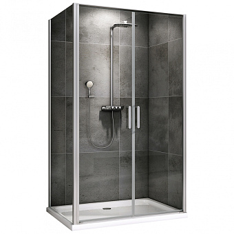 Угловое ограждение Abber Sonnenstrand AG04100C-S100 195х100см стекло прозрачное